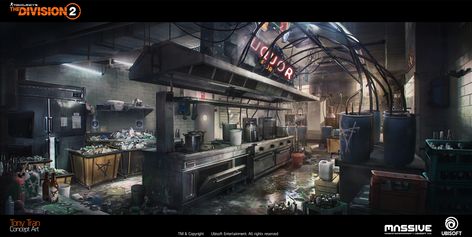 ArtStation - The Division 2 Concept Art - Grand Washington Hotel Pt.1, Tony Tran Cyberpunk Interior, Metro 2033, Division 2, Sci Fi Environment, Rpg Map, Grand Central Station, Military Base, Futuristic City, Environment Design