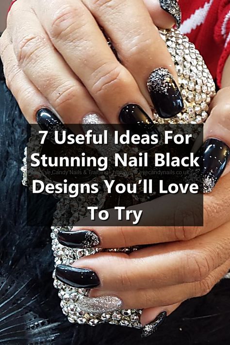 Discover 7 useful ideas for stunning nail black designs that you'll love to try! From elegant matte finishes to bold glossy looks, our curated collection showcases creative ways to elevate your nail game. Perfect for any occasion, these designs are easy to replicate and will make your nails stand out. Whether you're a DIY enthusiast or seeking inspiration for your next salon visit, these nail black ideas are sure to impress. Dive in and get inspired! Fancy Black And White Nails, Nail Black, Black And White Nails, Statement Nail, Useful Ideas, Black Designs, Pearl Nails, Black Nail Designs, Black Polish