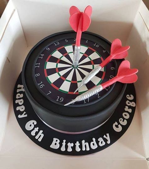 Dart Cake, Teen Cakes, Sport Cakes, Themed Birthday Cakes, Special Cake, Cake Inspiration, How To Make Cake, Board Games, Fondant