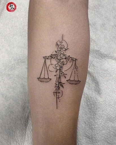 Justice Symbol Tattoo, Tattoo Scales Of Justice, Second Chance Tattoo Ideas, Law Tattoo Ideas, Libra Inspired Tattoos, Law Tattoos, Lawyer Tattoo, Scale Tattoos, Libra Scale Tattoo