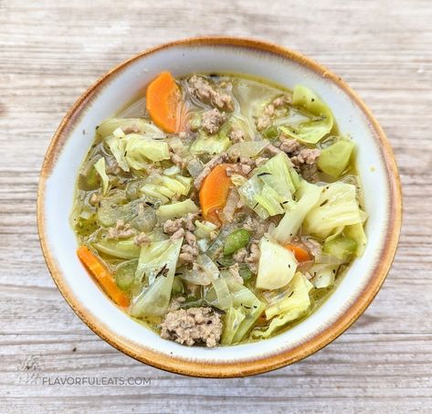 Cabbage Turkey Soup, Ground Turkey Cabbage Soup, Cabbage And Ground Turkey, Turkey Cabbage Soup, Ground Turkey Cabbage, Slow Cooker Soup Vegetarian, Turkey Cabbage, Ground Turkey Recipe, Ground Turkey Soup