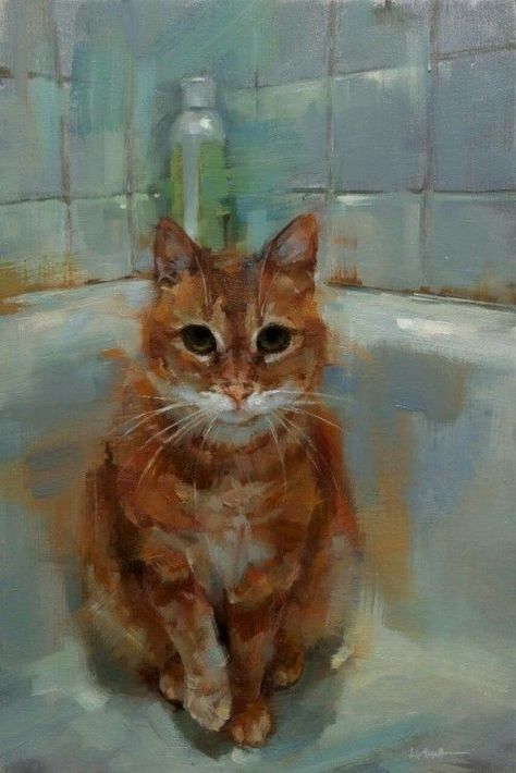 Lindsey Kustusch, Duane Keiser, Arte Peculiar, Image Chat, Cat Artwork, Cats Illustration, Cat Painting, Cat Illustration, Fine Art Gallery