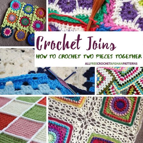 Crochet Joins: How to Crochet Two Pieces Together | This article is full of great seaming methods for any project you might encounter! Crochet Two Pieces Together, How To Crochet Pieces Together, How To Crochet 2 Pieces Together, How To Crochet Two Pieces Together, Crochet Two Pieces, Crochet Pieces Together, Stitches Design, Crochet Two Piece, Crochet Pieces