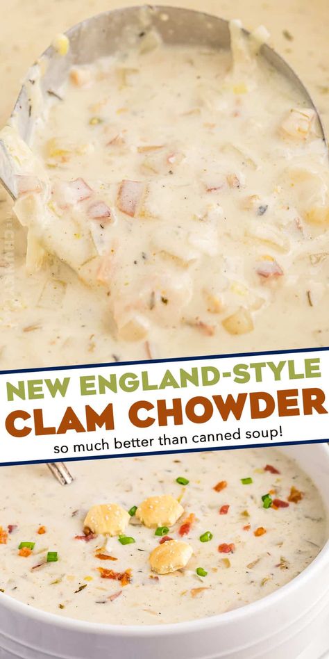 Irish Pie, Best Clam Chowder Recipe, Soup Stovetop, Homemade Clam Chowder, Clam Chowder Soup, Clam Chowder Recipe, The Chunky Chef, Chunky Chef, Chowder Soup