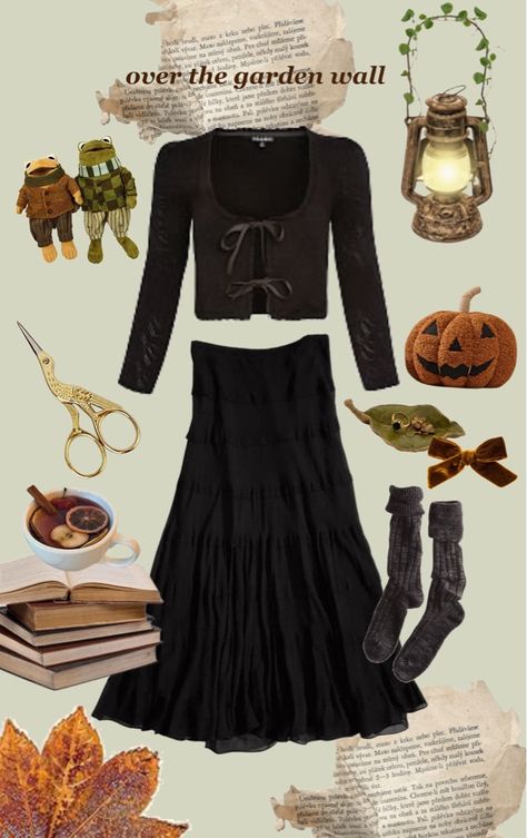 Over The Garden Wall Aesthetic Outfits, Garden Wall Aesthetic, Over The Garden Wall Aesthetic, Autumn Board, Bohemian Witch, Fav Aesthetic, Witch Style, Hippie Goth, Outfit Layouts