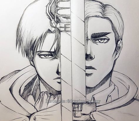 Levi Art, Attack On Titan Tattoo, Naruto Sketch Drawing, Drawing Styles, Naruto Gif, Best Anime Drawings, Beautiful Sketches, Anime Canvas Art, Art Tools Drawing