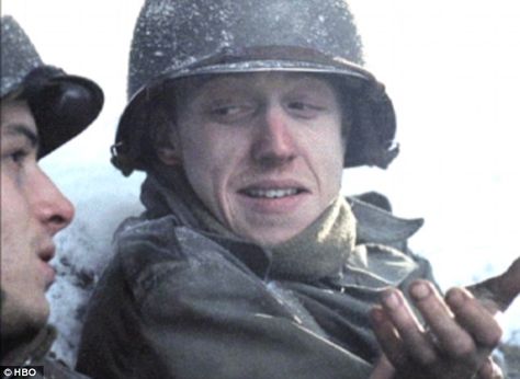 Youngster: Scottish actor Robin Laing was just 25 when he portrayed Edward Heffron in HBO's Band Of Brothers Eugene Roe, Shane Taylor, Utah Beach, I Am Useless, Easy Company, Tv Miniseries, Alone Together, Saving Private Ryan, Band Of Brothers