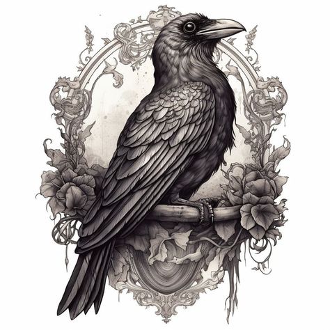 Raven Tattoo Feminine Arm, Raven Tattoo Feminine, Celtic Raven Tattoo, Poe Tattoo, Witchy Tattoos, Rabe Tattoo, Crow Tattoo Design, Magick Art, Left Arm Tattoos