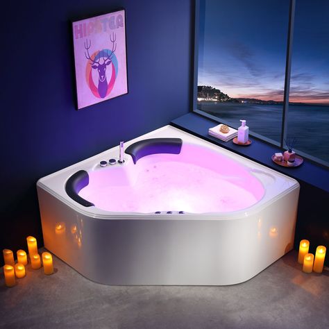 Bathtub For Two, Heated Bathtub, Bathtub 2 Person, 2 Person Bathtub, Two Person Bathtub, 2 Person Jacuzzi Tub, Jacuzzi Tub Bathroom, Bathtub With Jets Jacuzzi Tub, Extra Large Jacuzzi Tub