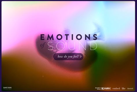 Discover how sounds make you feel with this mesmeric website—Amplifon's Emotions of Sound site uses sound and colour to target your emotions. Cool! Audio Production, Site Design, Do You Feel, Web Site, Make You Feel, Website Design, Web Design, Sound, Target