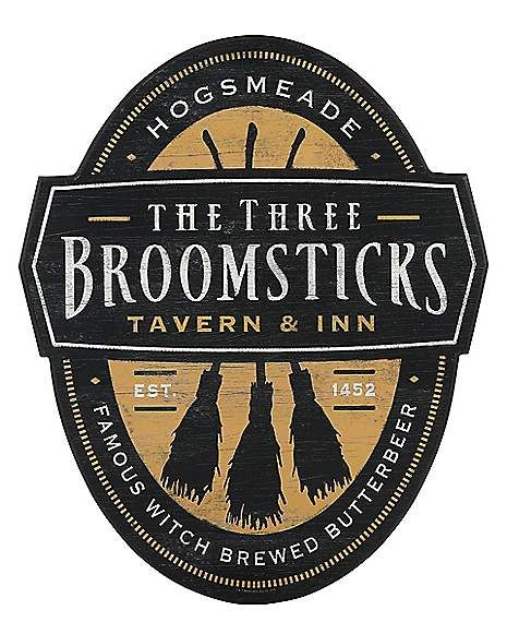 The Three Broomsticks Sign - Harry Potter - Spirithalloween.com Three Broomsticks Sign, Harry Potter Decals, The Three Broomsticks, Imprimibles Harry Potter, Harry Potter Christmas Tree, Three Broomsticks, Harry Potter Printables, Harry Potter Stickers, Harry Potter Shop