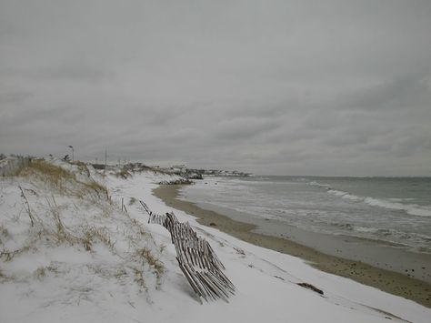 montauk winter Snowy Beach Aesthetic, Winter Beach Aesthetic, Snow At The Beach, Snowy Beach, Houses By The Beach, Mary's Song, French Exit, Eternal Sunshine Of The Spotless Mind, It's Snowing