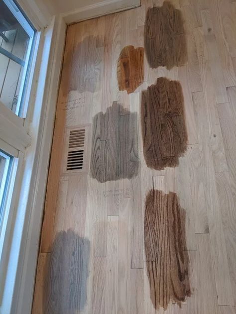 Stain On Red Oak, Duraseal Stain, Oak Floor Stains, Varathane Stain, Floor Stain Colors, Minwax Stain Colors, Weathered Oak Stain, Red Oak Hardwood Floors, Red Oak Stain