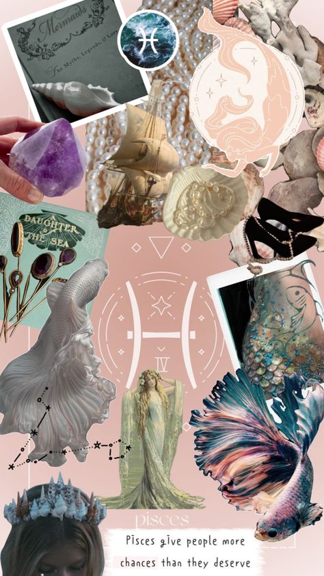 Pisces Moodboard, Pisces Vibes, Mars In Pisces, Ethereal Core, Pisces Color, Pisces Rising, Pisces February, Siren Aesthetic, Art 2023