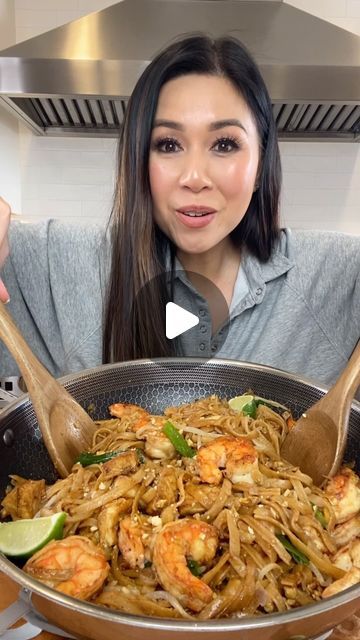 My Nguyen | Save my recipe for Pad Thai! My family loves any noodle dish and this is a perfect dinner for us. There’s actually a few steps to prep ... | Instagram Pad Thai Noodles Easy, Pai Thai Recipes, Banh Pho Noodles Recipe, Rice Noodles With Shrimp, Fish And Noodles Recipes, Thai Pad Thai Recipe, How To Make Pad Thai, Thai Dishes Recipes, Pat Thai Recipe