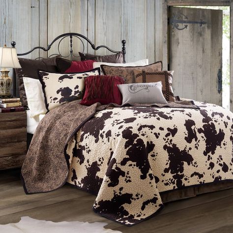 Cowgirl Bedding, Western Bed, Western Bedding Sets, Rustic Bedding Sets, Western Bedding, Western Bedroom, King Quilt Sets, Cama King Size, Cowhide Print