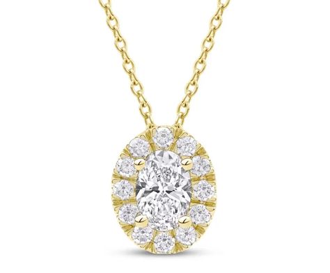 Halo Necklace, Jewelry Gift Ideas, Kay Jewelers, Accessories Jewelry Necklace, 2 Carat, Lab Created Diamonds, Halo Diamond, Cable Chain, Oval Cut