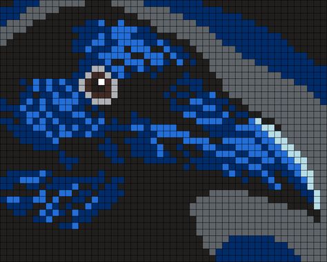 Raven (50 X 40 Square Grid Pattern) Raven Cross Stitch Pattern Free, Cross Stitch Raven, Raven Alpha Pattern, Raven Cross Stitch Pattern, Goth Pixel Art, Raven Cross Stitch, Goth Cross Stitch, Cross Stitch Ideas, Square Grid Pattern