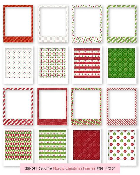 Nordic Christmas Frame: Polaroid Frame Clip Art by GoneDigital Photo Frame Printable, Frame Clip Art, Frame Polaroid, Western Clipart, Polaroid Frames, Frame Printable, Printable Frames, Scandinavian Pattern, Fitness Blender