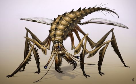 Scary Bug Creature Antlion Monster, Bug Creature, Bug Monster, Scary Bugs, Dark Creatures, Beast Creature, Cool Monsters, Fantasy Beasts, Alien Concept Art