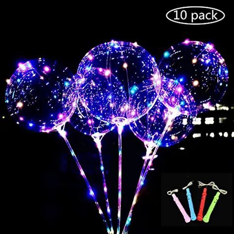 Party Lights Decoration, Christmas Birthday Party Decorations, Bobo Balloons, Kids Party Balloons, Light Up Balloons, Transparent Balloons, Led Balloons, Balloon Lights, Clear Balloons