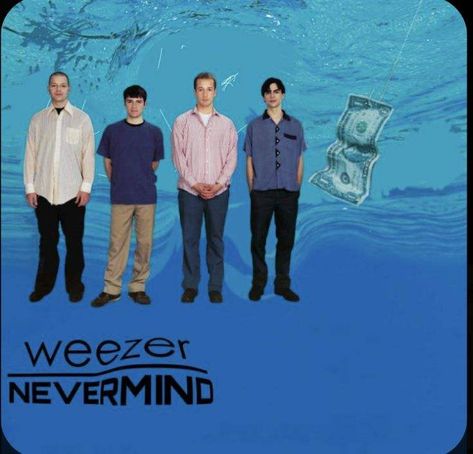 Weezer Widget, Weezer Blue Album Cover, Weezer Memes Funny, Weezer Poster, Weezer Blue, Rivers Cuomo, Silly Bands, Nirvana Kurt, Buddy Holly