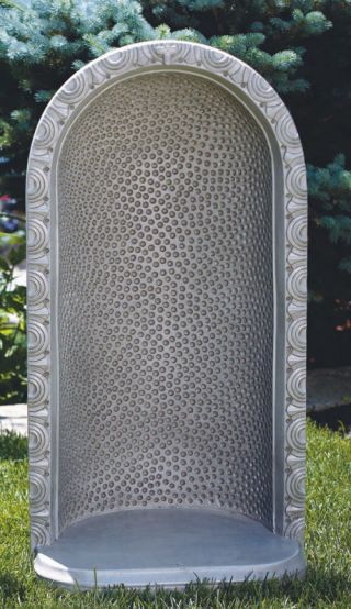 Round Embossed Dot Grotto 34 How To Make A Grotto For Mary, Grotto Design Backyards, Diy Grotto, Grotto Design Ideas, Grotto Garden, Mary Grotto, Marian Garden, Grotto Design, Mary Garden