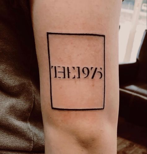 The 1975 Tattoo Rectangle, The 1975 Box Tattoo Flowers, The 1975 Tattoo Ideas Small, The 1975 Inspired Tattoos, You Look So Cool Tattoo The 1975, Box Tattoo 1975, The1975 Tattoo, Matty Healy Tattoos, The 1975 Box Tattoo