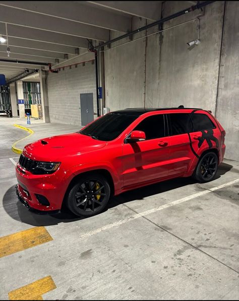 Wide Body Trackhawk, Custom Trackhawk, Red Trackhawk, Trackhawk Jeep, Srt Jeep, Purple Motorcycle, Car Dump, Luxury Sofa Living Room, Black Jeep