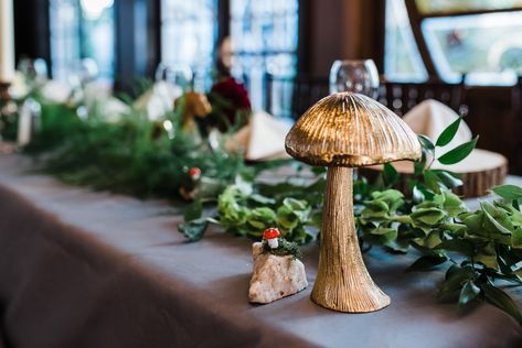 Mushrooms Wedding Decor, Mushroom Wedding Decor, Mushroom Wedding, Harry Potter Desserts, Mushroom Cupcakes, Non Floral Centerpieces, Mystic Forest, Aesthetic 2023, Knock On The Door