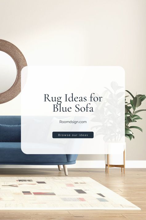 Browse our rug ideas that will match beautifully with a blue sofa. Carpet With Blue Sofa, Blue Sofa With Rug, Rugs That Go With Blue Couches, Area Rug With Blue Couch, Rug For Navy Couch, Rugs For Navy Blue Couch, Living Room Blue Carpet, Blue Couch And Rug Ideas, Blue Couch Rug Ideas