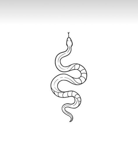 Simple Snake Tattoo Design, Snake Minimalist Tattoo, Small Snake Tattoo Design, Minimalist Snake Tattoo Simple, Minimal Snake Tattoo, Mini Snake Tattoo, Tattoos For Guys Unique, Simple Snake Tattoo, Slytherin Tattoo