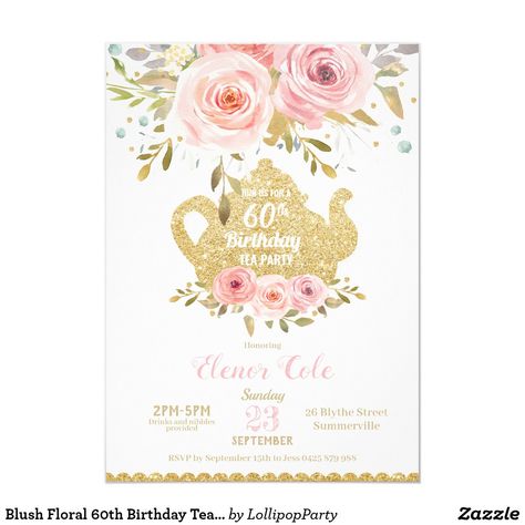 High Tea Invitations, Bridal Tea Party Invitations, Floral Garden Party, Garden Party Invitations, Floral Birthday Invitations, Bridal Tea Party, Bridal Brunch Invitations, Baby Shower Tea, 60th Birthday Invitations