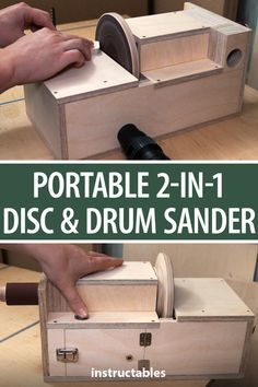 Wood Sanding Tools, Diy Shop Tools, Diy Drum Sander, Homemade Tools How To Make, Diy Tools Homemade Ideas, Diy Tools Woodworking, Diy Sanding, Diy Drum, Diy Carpentry