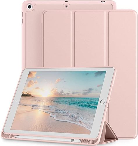 Amazon.com: Mastten Case Compatible with iPad 9th/8th/7th Generation Case, iPad 10.2 Inch Case with Pencil Holder, TPU Smart Stand Back Case Cover for iPad Case 2021/2020/2019, Auto Wake/Sleep, Rose Pink : Electronics Apple Ipad Case, Support Ipad, Best Ipad, Cover For Ipad, Ipad Stand, Case Ipad, Smart Case, Tablet Stand, Ipad Cover