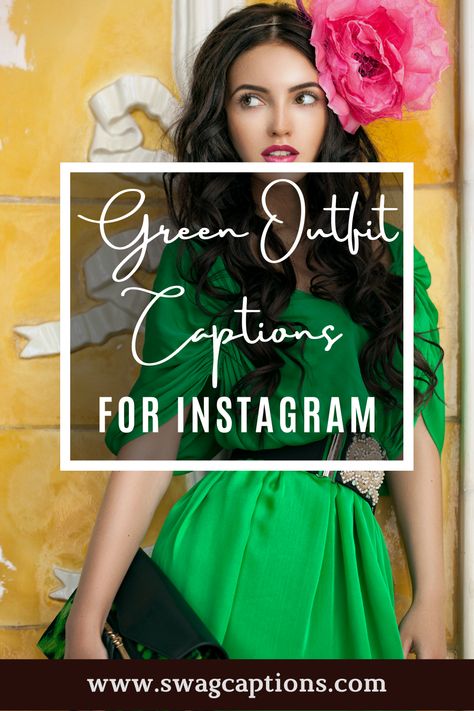 Looking for the perfect caption or quote to go with your green outfit? Look no further! We've got you covered with a list of some great options. Happy posting! #greenoutfitcaptions #greenoutfitquotes #greenoutfit #green #ootd #fashion #outfitoftheday #outfit #outfitinspiration #k #fashionstyle #fashionista #fashionblogger #style #greendress #discoverunder #explorepage #ootdfashion #aesthetic #greenaesthetic #streetstyle #beautiful #makeup #greenfashion #instafashion #outfitinspo #styleinspo Insta Captions For Green Outfit, Green Color Captions For Instagram, Green Insta Captions, Caption For Greenery Pictures, Green Outfit Instagram Captions, Green Colour Captions For Instagram, Green Hair Caption, Emerald Captions, Wearing Green Captions