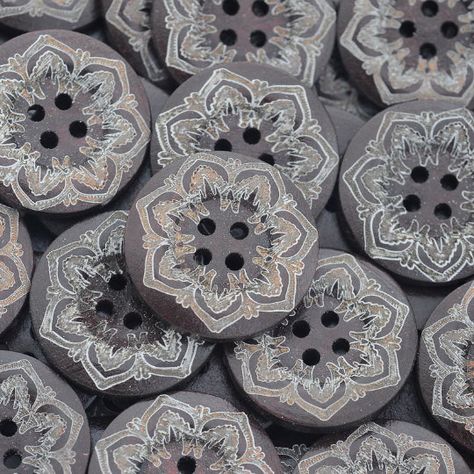 Check out this item in my Etsy shop https://www.etsy.com/listing/251567428/floral-four-hole-buttons-24mm-dark-brown Buttons For Sale, Beautiful Flower Designs, Album Diy, Sewing Buttons, Original Gifts, Scrapbooking Diy, Wooden Buttons, Button Flowers, Sewing A Button