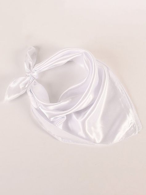 Satin Bandana, Bandana Women, Bandana Colors, White Bandana, Striped Tunic Dress, Silk Bandana, Bandana Scarf, Ribbed Knit Dress, Butterfly Decorations