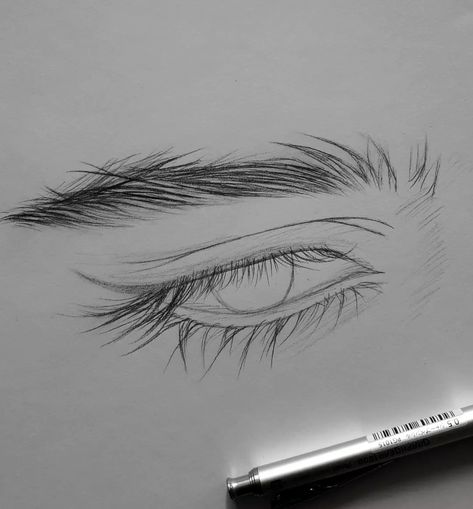 Eye Designs Art, Drawing Men Eyes, How To Draw Male Eyes, Beginner Sketches, Art Through The Ages, Pencil Portrait Drawing, Art Sketches Doodles, 3d Art Drawing, Eye Sketch