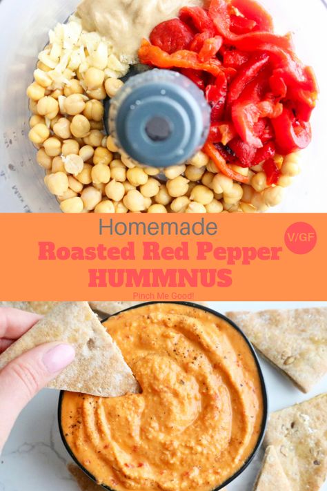 Hummus Recipe Homemade, Pepper Hummus, Roasted Red Pepper Hummus, Red Pepper Hummus, Sweet Peppers, Pinch Me, Roasted Red Pepper, Hummus Recipe, Roasted Peppers