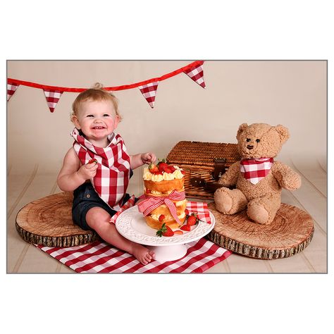 Teddy Bear Picnic Cake Smash, Picnic Cake Smash, Teddy Bear Picnic Birthday Party, Teddy Bear Birthday Party, Picnic Cake, Cake Smash Photoshoot, Teddy Bears Picnic, Smash Photoshoot, Cake Smash Theme