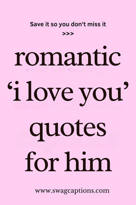 Looking for the perfect words to express your love? Check out these Romantic ‘I Love You’ Quotes for Him! Whether you want to make him smile, tear up, or feel deeply appreciated, these heartfelt quotes will do the trick. Perfect for anniversaries, special moments, or just because. Pin this for your next romantic gesture and make him feel truly special with the perfect words. He Loves Me So Much Quotes, I Love Texts For Him, Appreciate Quotes For Her, I Love You In Fancy Writing, Proposal Quotes For Him Boyfriends, I Love You My Husband Quotes, To My Husband Quotes In Love My Man, Fall In Love Quotes For Him, New Love Poems For Him