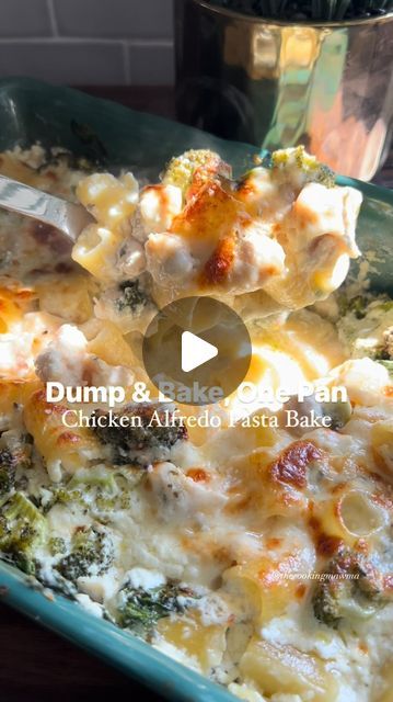 Caterina Cosentino | Easy, Quick & Family Recipes on Instagram: "Dump & Bake Chicken and Broccoli Alfredo… another weeknight dinner that takes about 5-7 minutes of prep time and is absolutely delicious. Doesn’t get much easier than this!  1lb raw chicken tenderloin, diced and seasoned with 1tsp ea/ salt, pepper, garlic powder and oregano 1/2lb uncooked pasta (rigatoni, mezza rigatoni, penne, etc) 1/4 cup all purple flour 1.5 cup warm chicken broth (microwave 30 seconds) 1 cup warm milk (microwave 30 seconds) 1 cup warm heavy cream (microwave 30 seconds) 3 garlic cloves, minced 2tbsp butter, cubed 1.5 cups broccoli, florets 1 handful of spinach 2 cups + 1/2 cup (divided) parmesan cheese, grated 1 cup + 1/2 cup (divided) mozzarella cheese, grated  	1.	Preheat oven to 400 degrees. Spray 9x13 Cream Microwave, Chicken And Broccoli Alfredo, Quick Family Recipes, Pasta Rigatoni, Baked Chicken Alfredo Pasta, Chicken Alfredo Bake, Quick Family Meals, Chicken Tenderloin, Instagram Dump