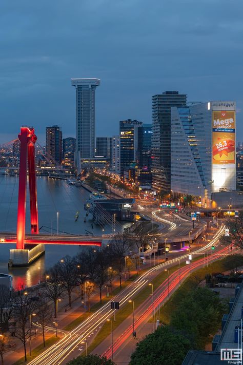 Rotterdam Skyline, Rotterdam Netherlands, Urban Lighting, Netherlands Travel, City Vibe, Future Life, Pic Ideas, City View, Rotterdam