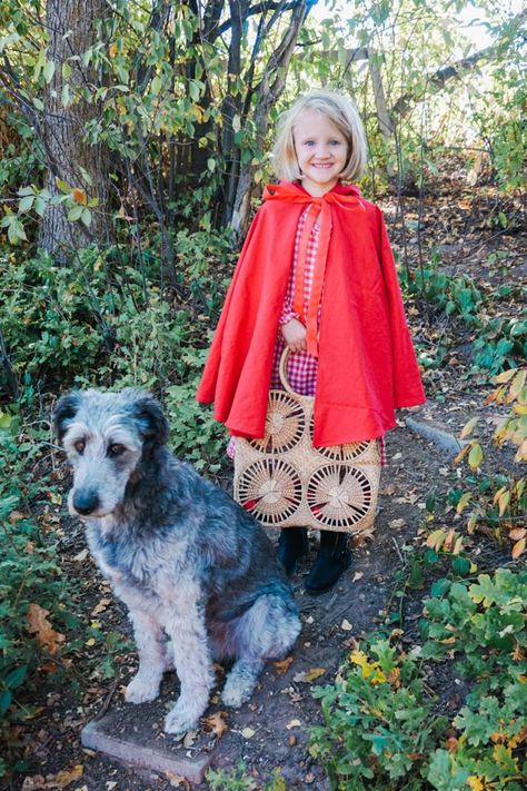 Free Cloak Sewing Pattern • Heather Handmade Cloak Sewing Pattern, Little Red Riding Hood Costume, Girls Sewing Projects, Advanced Sewing Projects, Cloak Pattern, Riding Hood Costume, Red Riding Hood Costume, Halloween Craft Projects, Halloween Sewing