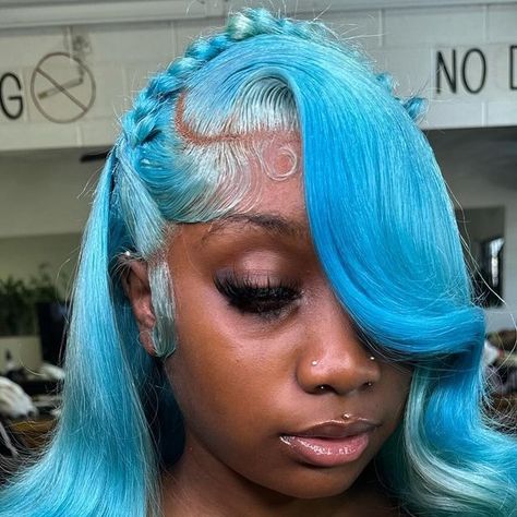 Nya Janelle (Jeanerette,La📍) on Instagram: "Giving the BLUESS😍😍💠 -TheManeDeal #lacewigs #lacefrontal #lacefrontwigs #frontalinstall #frontal #frontals #louisianahairstylist #viral #explorepage✨ #explorepage✨" Royal Blue Wig, Lace Fronts, Creative Hair Color, Creative Hair, Blue Wig, Creative Hairstyles, Front Lace Wigs Human Hair, Girl Hair, Wig Styles