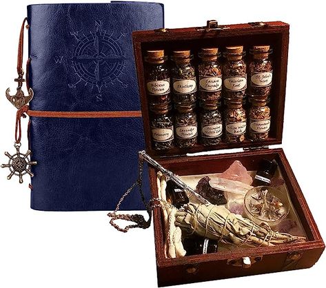 Altar kit Apothecary kit Crystal Witchcraft kit Wooden Box Witch kit sage Incense Rose Quartz Crystals sage Bundles