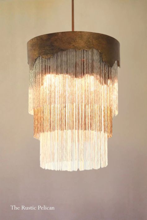 Large Bohemian Layered Chandelier-Modern Lighting-Pendant Light-Chandelier-Free Shipping - The Rustic Pelican Bohemian Chandelier, Gilded Frame, Elegant Bohemian, Rustic Pendant Lighting, Foyer Lighting, Modern Farmhouse Bathroom, Chandelier Pendant, Pendant Lights & Chandeliers, Coastal Design