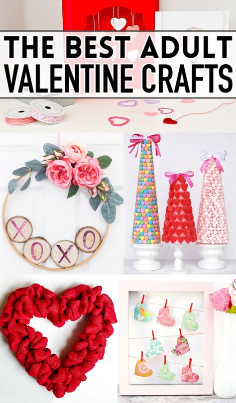 Valentines Day Crafts For Adults, Valentine Crafts For Adults, Crafts Adults, Valentines Day Crafts, Boyfriend Ideas, Adult Valentines, Easter Crafts For Adults, February Crafts, Easy Valentine Crafts