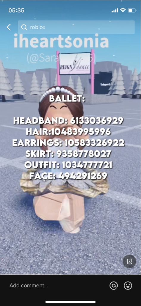 Dance Codes Bloxburg, Roblox Ballet Outfit Codes, Ballet Bloxburg Codes, Dance Roblox Codes, Ora Outfit Codes, Roblox Ora Dance Moms Outfits, Ballet Roblox Codes, Bloxburg Dance Codes, Aldc Roblox Costume Codes Chloe